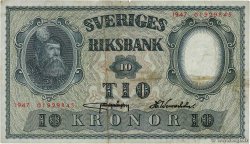 10 Kronor SUÈDE  1947 P.40h BC
