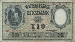 10 Kronor SUÈDE  1950 P.40k MB