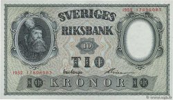 10 Kronor SWEDEN  1952 P.40m AU