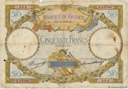 50 Francs LUC OLIVIER MERSON type modifié FRANCIA  1933 F.16.04 MC