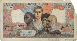 5000 Francs EMPIRE FRANÇAIS FRANKREICH  1945 F.47.43 SGE