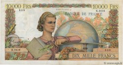 10000 Francs GÉNIE FRANÇAIS FRANKREICH  1952 F.50.61