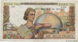 10000 Francs GÉNIE FRANÇAIS FRANCIA  1953 F.50.63 MB
