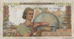 10000 Francs GÉNIE FRANÇAIS FRANCIA  1952 F.50.61 B