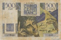 500 Francs CHATEAUBRIAND FRANCE  1946 F.34.04 G
