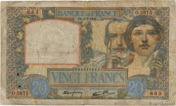20 Francs TRAVAIL ET SCIENCE FRANKREICH  1941 F.12.14 SGE