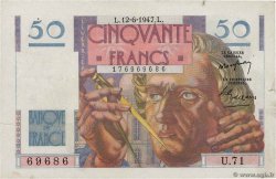 50 Francs LE VERRIER FRANKREICH  1947 F.20.08 SS