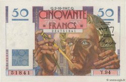 50 Francs LE VERRIER FRANCE  1947 F.20.09 TTB