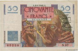 50 Francs LE VERRIER FRANCIA  1948 F.20.10 MB