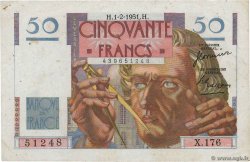 50 Francs LE VERRIER FRANKREICH  1951 F.20.17 fSS