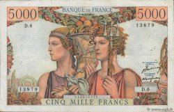 5000 Francs TERRE ET MER FRANCIA  1949 F.48.01 BB