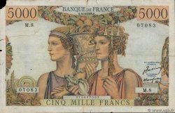 5000 Francs TERRE ET MER FRANCE  1949 F.48.01 B+