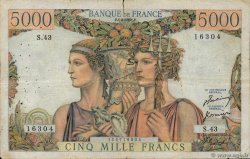 5000 Francs TERRE ET MER FRANCIA  1951 F.48.03 RC+
