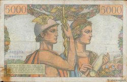 5000 Francs TERRE ET MER FRANCE  1951 F.48.04 F+