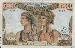 5000 Francs TERRE ET MER FRANCE  1951 F.48.05 TB+