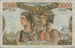 5000 Francs TERRE ET MER FRANCE  1953 F.48.09 pr.TB