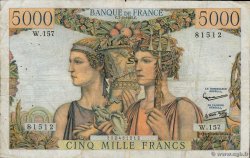 5000 Francs TERRE ET MER FRANCIA  1957 F.48.13 MB
