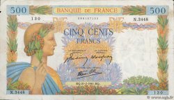 500 Francs LA PAIX FRANCIA  1941 F.32.20 MB