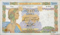 500 Francs LA PAIX FRANCIA  1942 F.32.34 BB