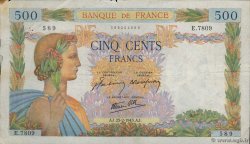 500 Francs LA PAIX FRANKREICH  1943 F.32.45 fS