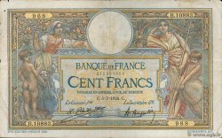 100 Francs LUC OLIVIER MERSON grands cartouches FRANCE  1924 F.24.02 F+