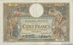 100 Francs LUC OLIVIER MERSON grands cartouches FRANKREICH  1925 F.24.03 fSS
