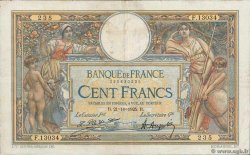 100 Francs LUC OLIVIER MERSON grands cartouches FRANCE  1925 F.24.03 TTB