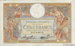 100 Francs LUC OLIVIER MERSON type modifié FRANCE  1937 F.25.03