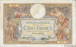 100 Francs LUC OLIVIER MERSON type modifié FRANKREICH  1939 F.25.42 fVZ