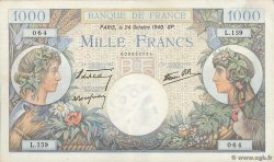 1000 Francs COMMERCE ET INDUSTRIE FRANCE  1940 F.39.01 XF-