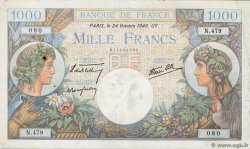 1000 Francs COMMERCE ET INDUSTRIE FRANCE  1940 F.39.01 VF-