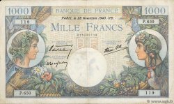 1000 Francs COMMERCE ET INDUSTRIE FRANCE  1940 F.39.02 TB