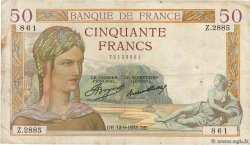 50 Francs CÉRÈS FRANCIA  1935 F.17.16 MB