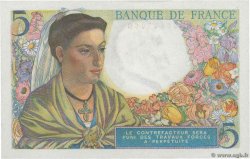 5 Francs BERGER FRANKREICH  1943 F.05.02 ST