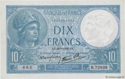 10 Francs MINERVE modifié FRANKREICH  1939 F.07.09 VZ