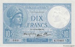 10 Francs MINERVE modifié FRANCE  1940 F.07.17 pr.SPL
