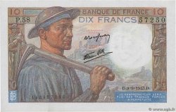10 Francs MINEUR FRANCE  1943 F.08.09