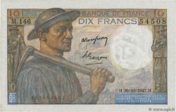 10 Francs MINEUR FRANCE  1947 F.08.18 UNC
