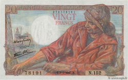 20 Francs PÊCHEUR FRANCE  1947 F.13.11 UNC-