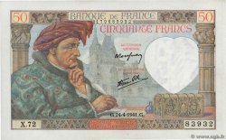 50 Francs JACQUES CŒUR FRANCE  1941 F.19.09