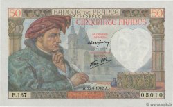 50 Francs JACQUES CŒUR FRANCIA  1942 F.19.20 SPL