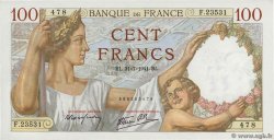 100 Francs SULLY FRANKREICH  1941 F.26.56