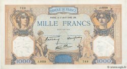 1000 Francs CÉRÈS ET MERCURE type modifié FRANCE  1940 F.38.45 AU