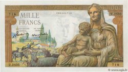 1000 Francs DÉESSE DÉMÉTER FRANCIA  1942 F.40.14 q.FDC