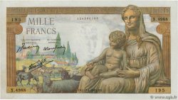 1000 Francs DÉESSE DÉMÉTER FRANCE  1943 F.40.22