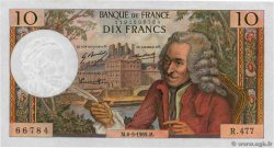 10 Francs VOLTAIRE FRANKREICH  1969 F.62.37 fST+
