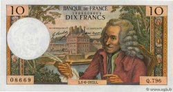 10 Francs VOLTAIRE FRANCE  1972 F.62.57