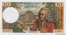 10 Francs VOLTAIRE Fauté FRANCE  1973 F.62.61 UNC-