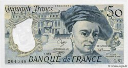 50 Francs QUENTIN DE LA TOUR FRANCIA  1990 F.67.16