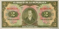 2 Pesos Oro COLOMBIA  1955 P.390d